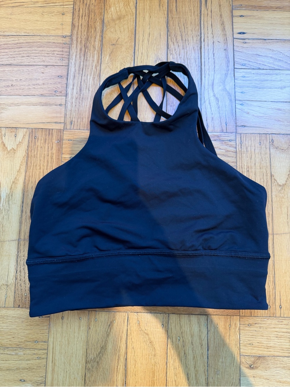 Lululemon Black Strappy High-Neck Bralette